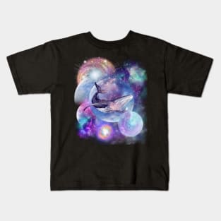 space blue whale 6 Kids T-Shirt